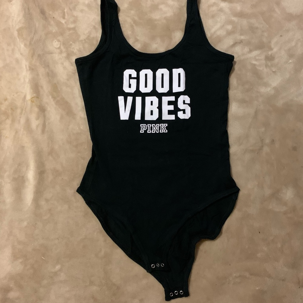 PINK LOGO BODYSUIT